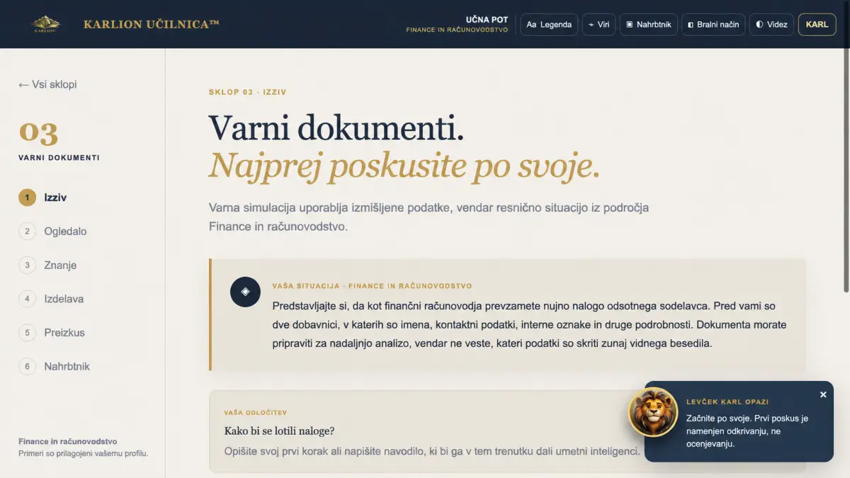 Praktični učni sklop Karlion Učilnice