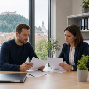 Zaposleni in računovodkinja preverjata previsoko izplačilo plače