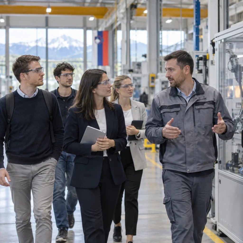 Serviser pri delu z industrijsko opremo